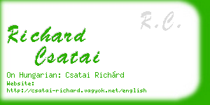 richard csatai business card