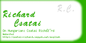 richard csatai business card